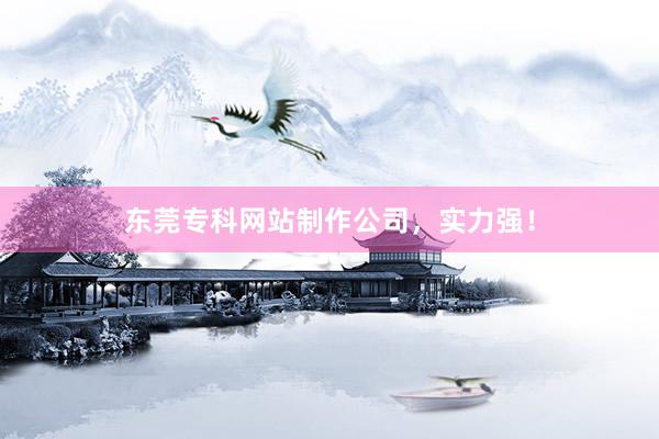 东莞专科网站制作公司，实力强！